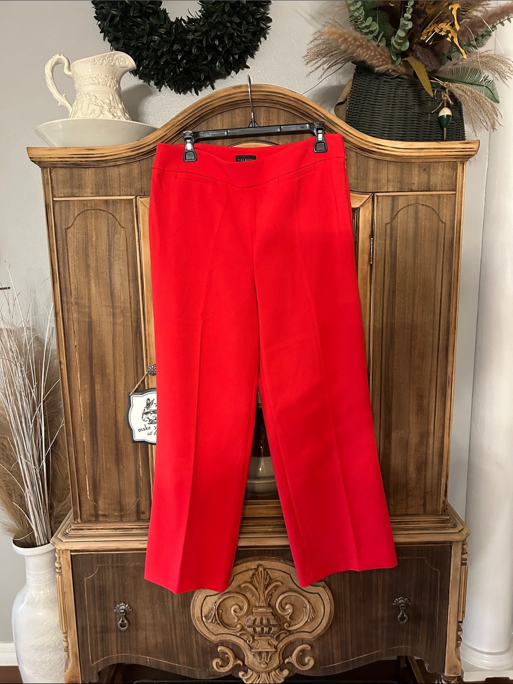 Talbots Bold Red Wide-Leg Pants
